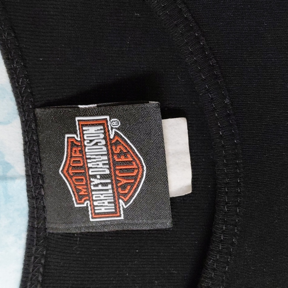 Harley-Davidson Black Tee with Silver Logo - Picture 5 of 6